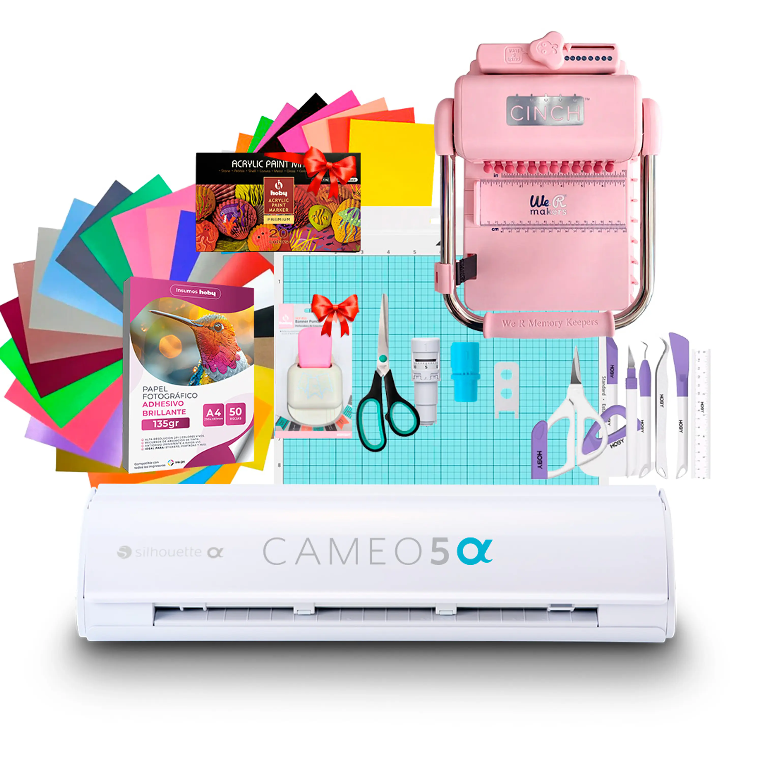 Kit Silhouette Cameo 5 Alpha + Cinch Pink AB18 1