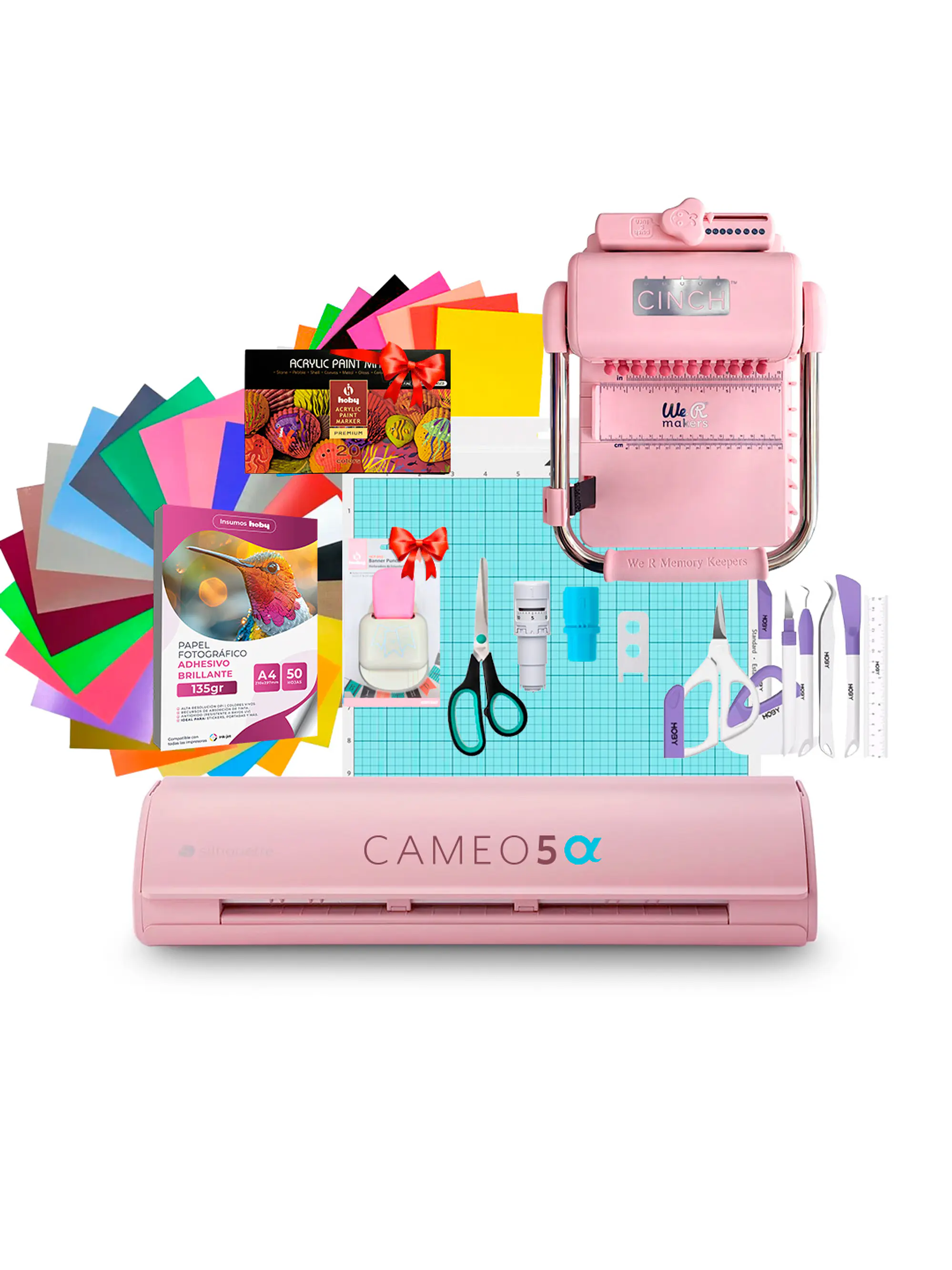 Kit Silhouette Cameo 5 Alpha + Cinch Pink AR18 1