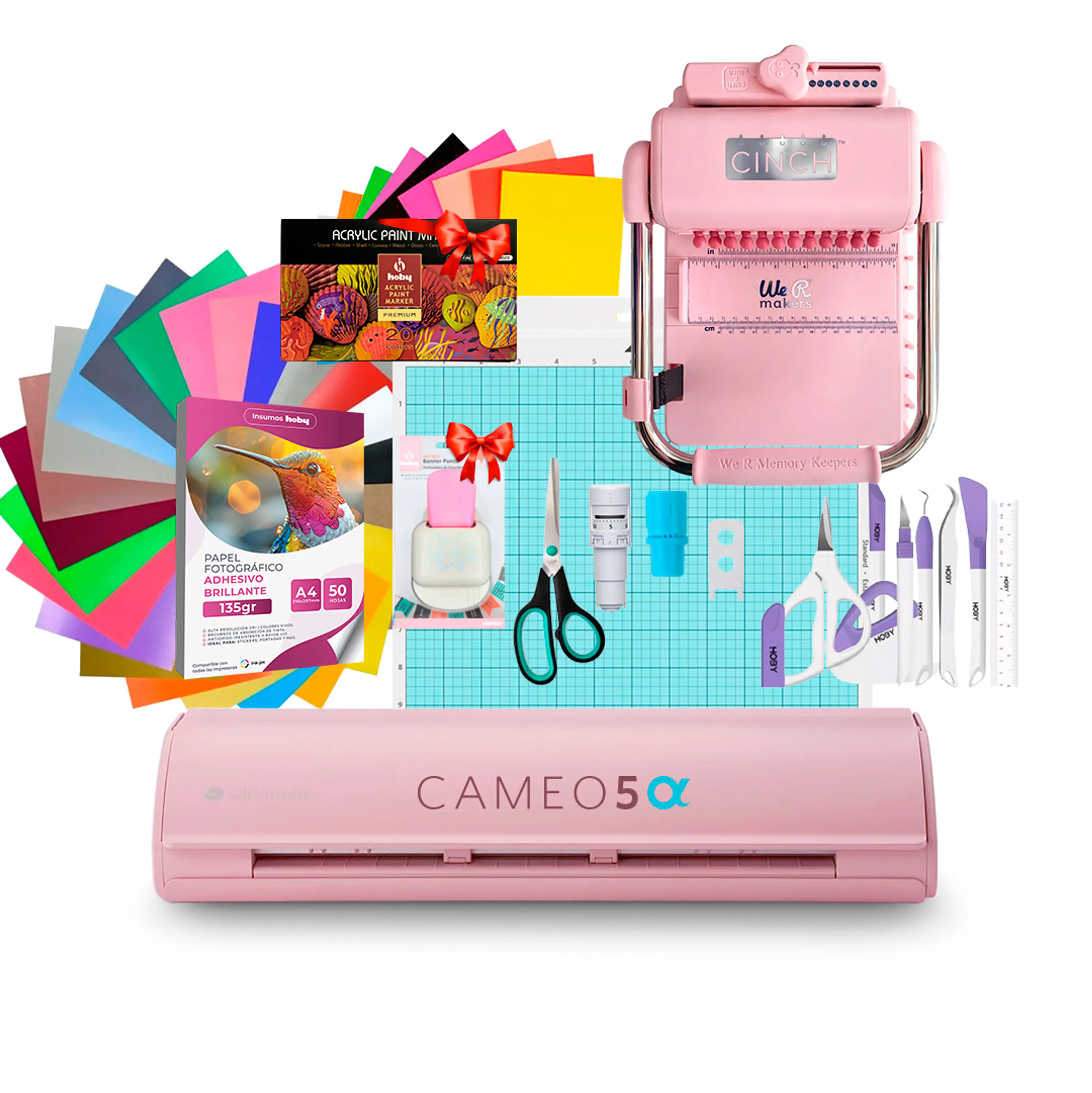 Kit Silhouette Cameo 5 Alpha + Cinch Pink AR18 1