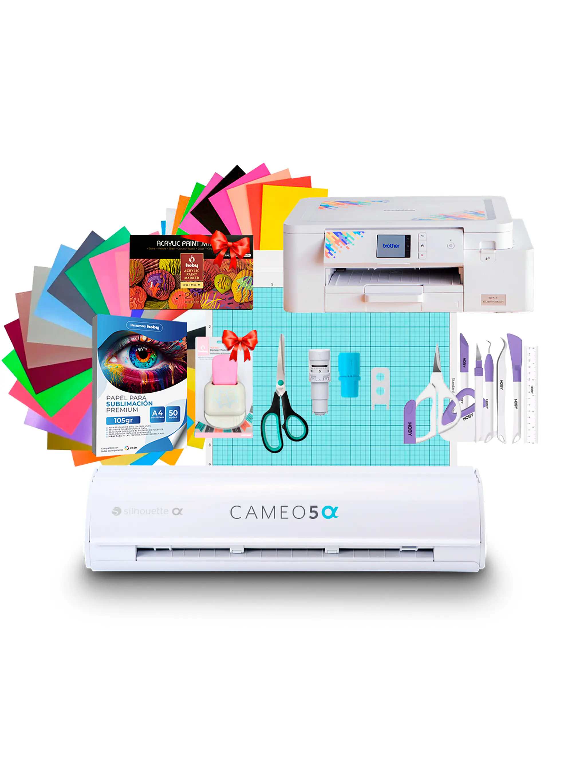 Kit Silhouette Cameo 5 Alpha + Impresora Brother Sp1 de Sublimación AB19 1