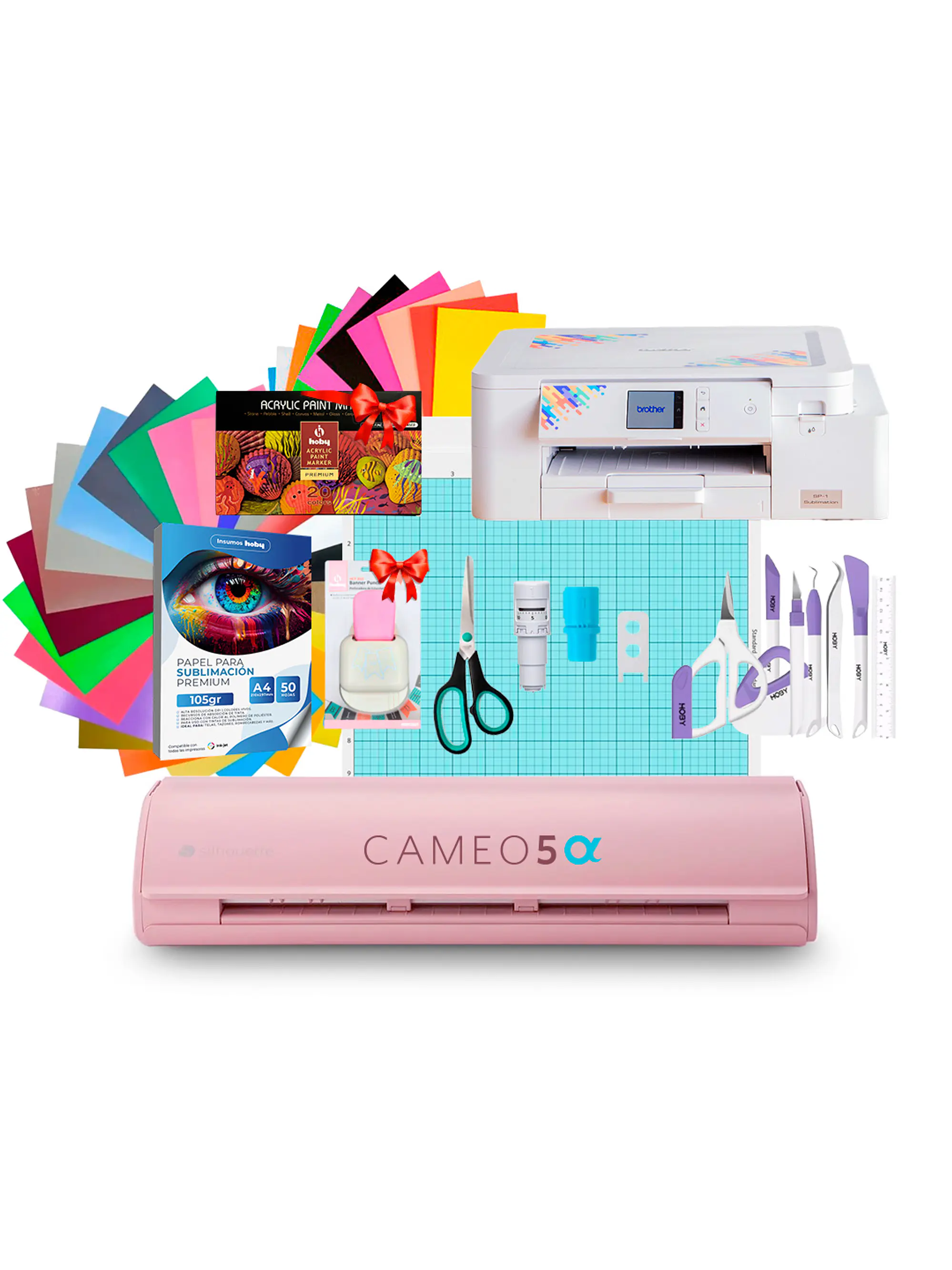 Kit Silhouette Cameo 5 Alpha + Impresora Brother Sp1 de Sublimación AR19 1