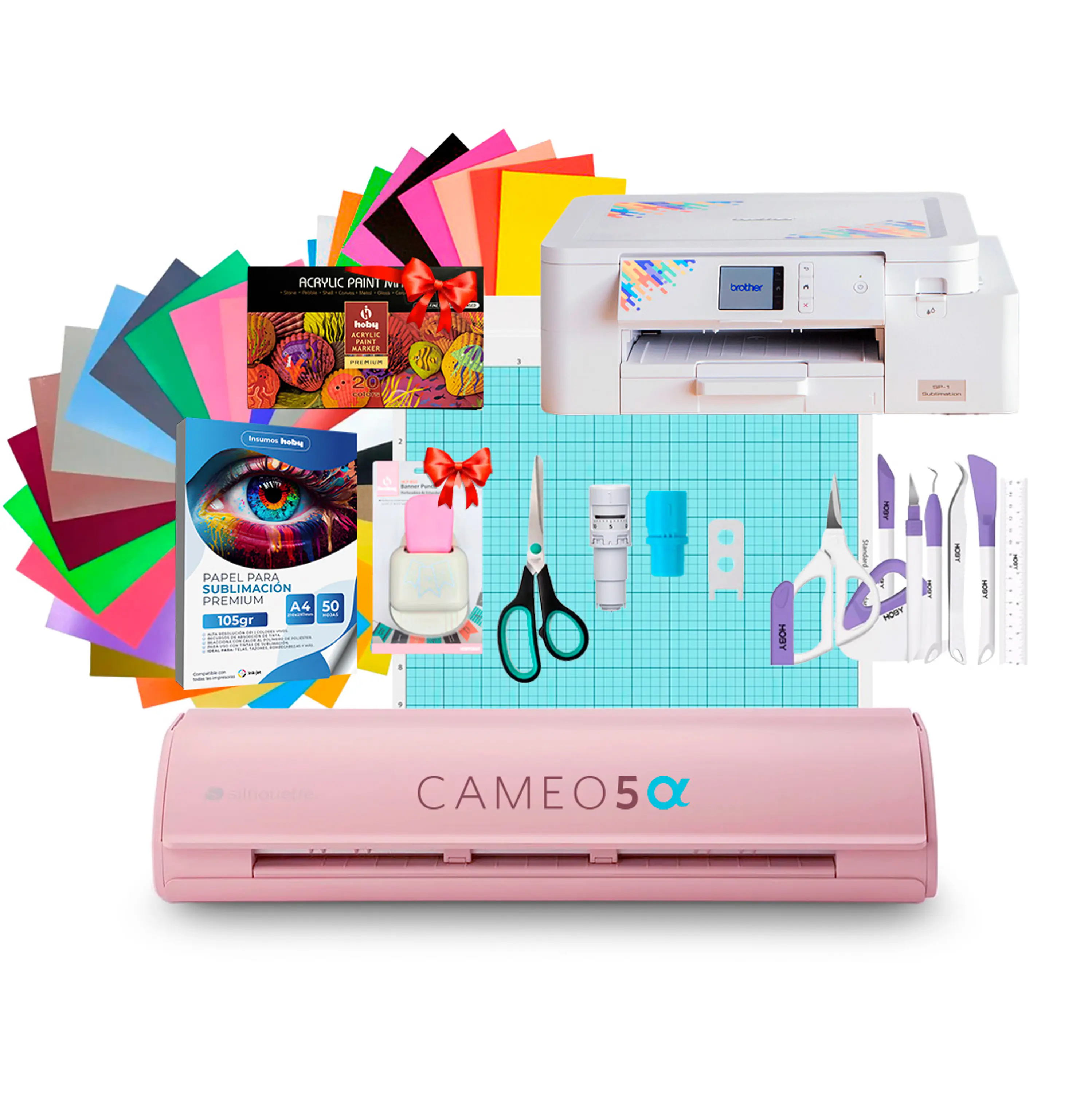 Kit Silhouette Cameo 5 Alpha + Impresora Brother Sp1 de Sublimación AR19 1