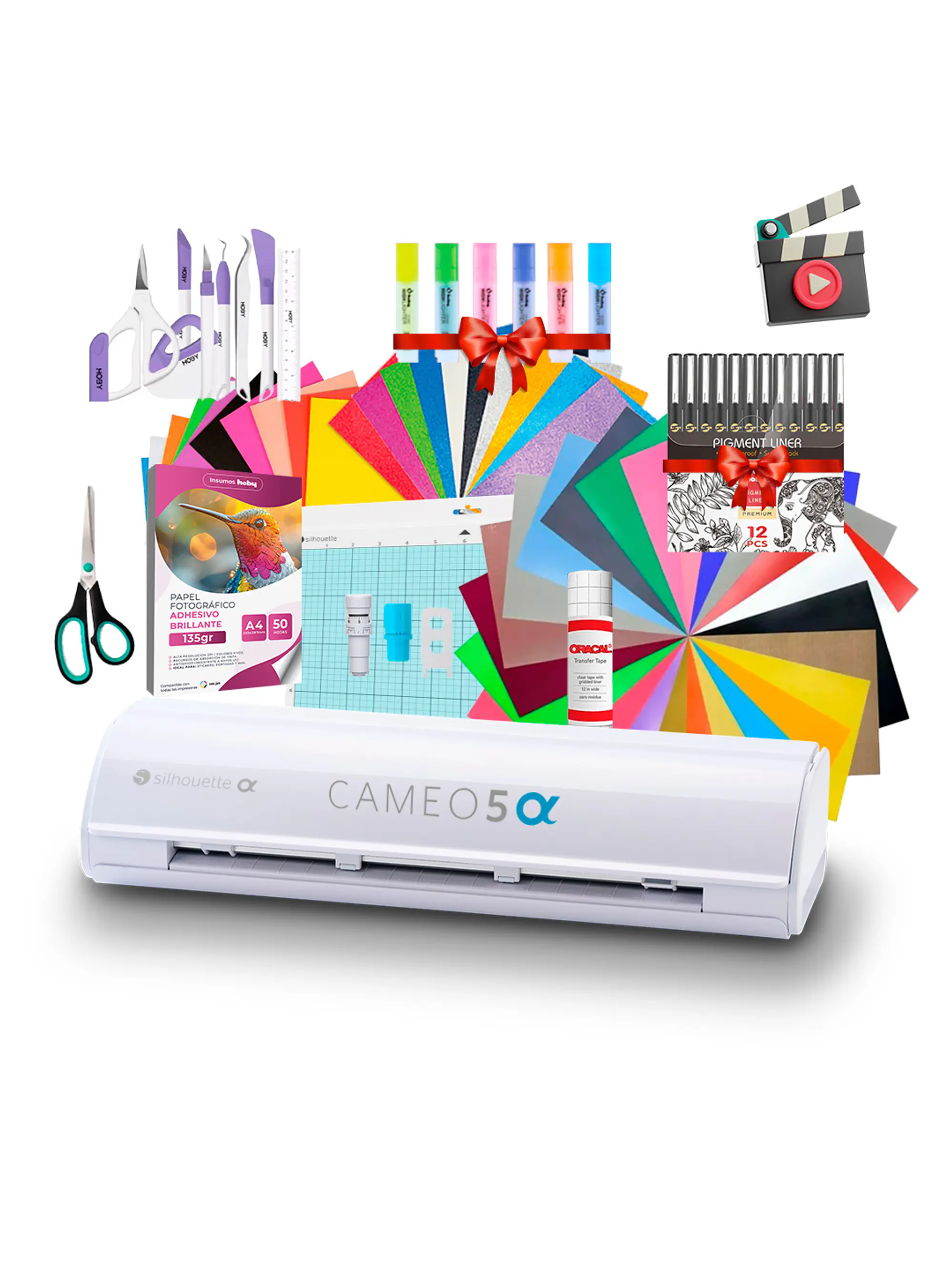 Kit Silhouette Cameo 5 Alfa + Full Insumos Y Regalos Ag14 1