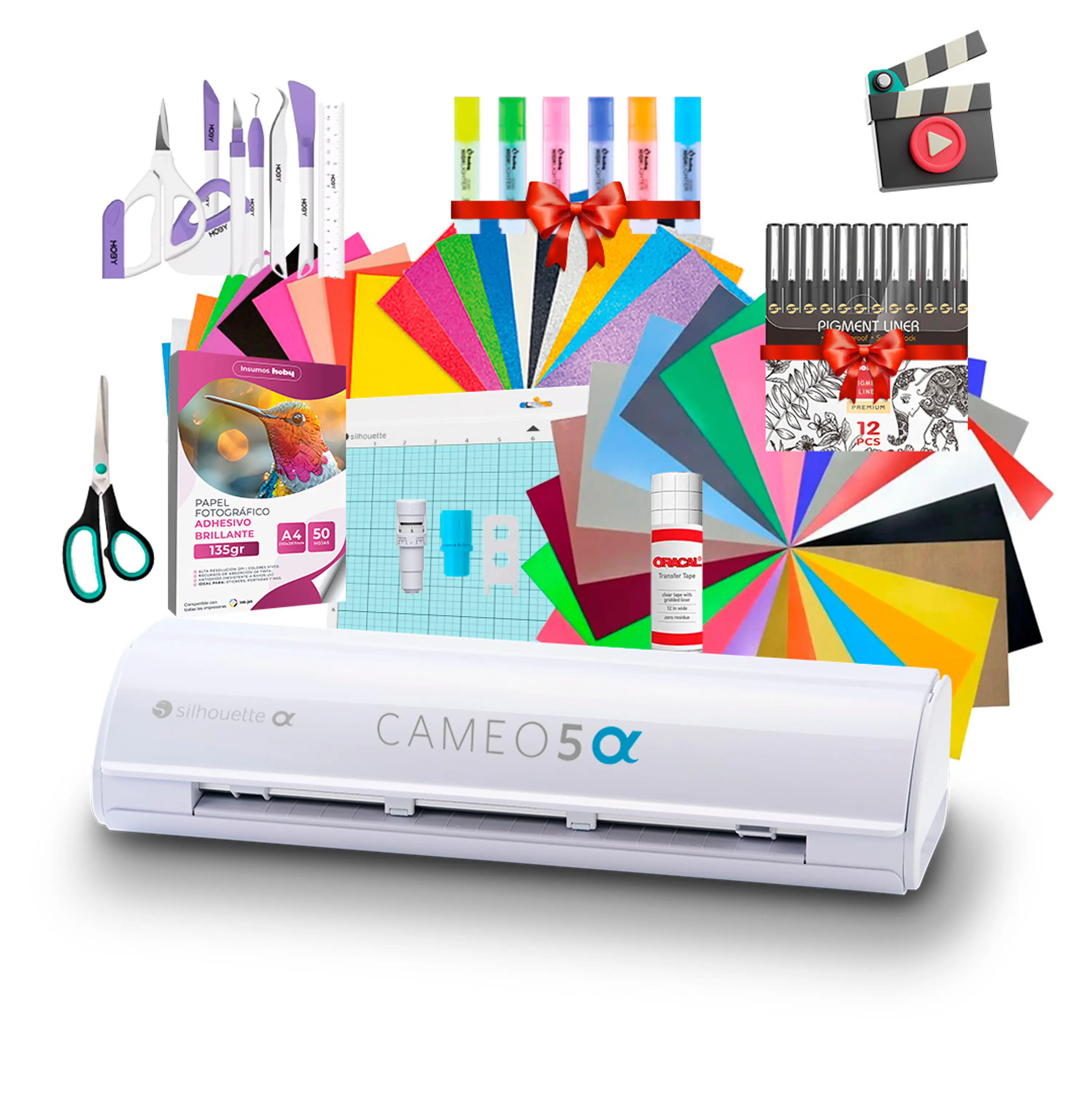 Kit Silhouette Cameo 5 Alfa + Full Insumos Y Regalos Ag14 1