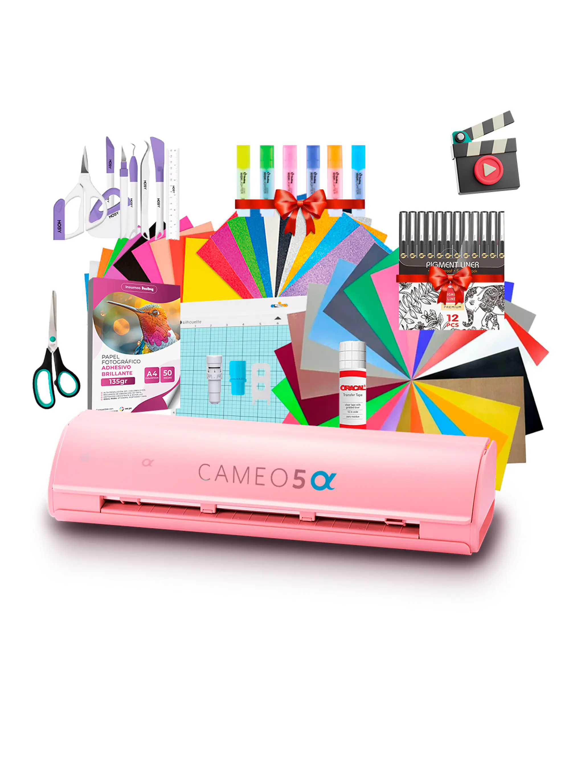 Kit Silhouette Cameo 5 Alfa + Full Insumos Y Regalos Ag15 1