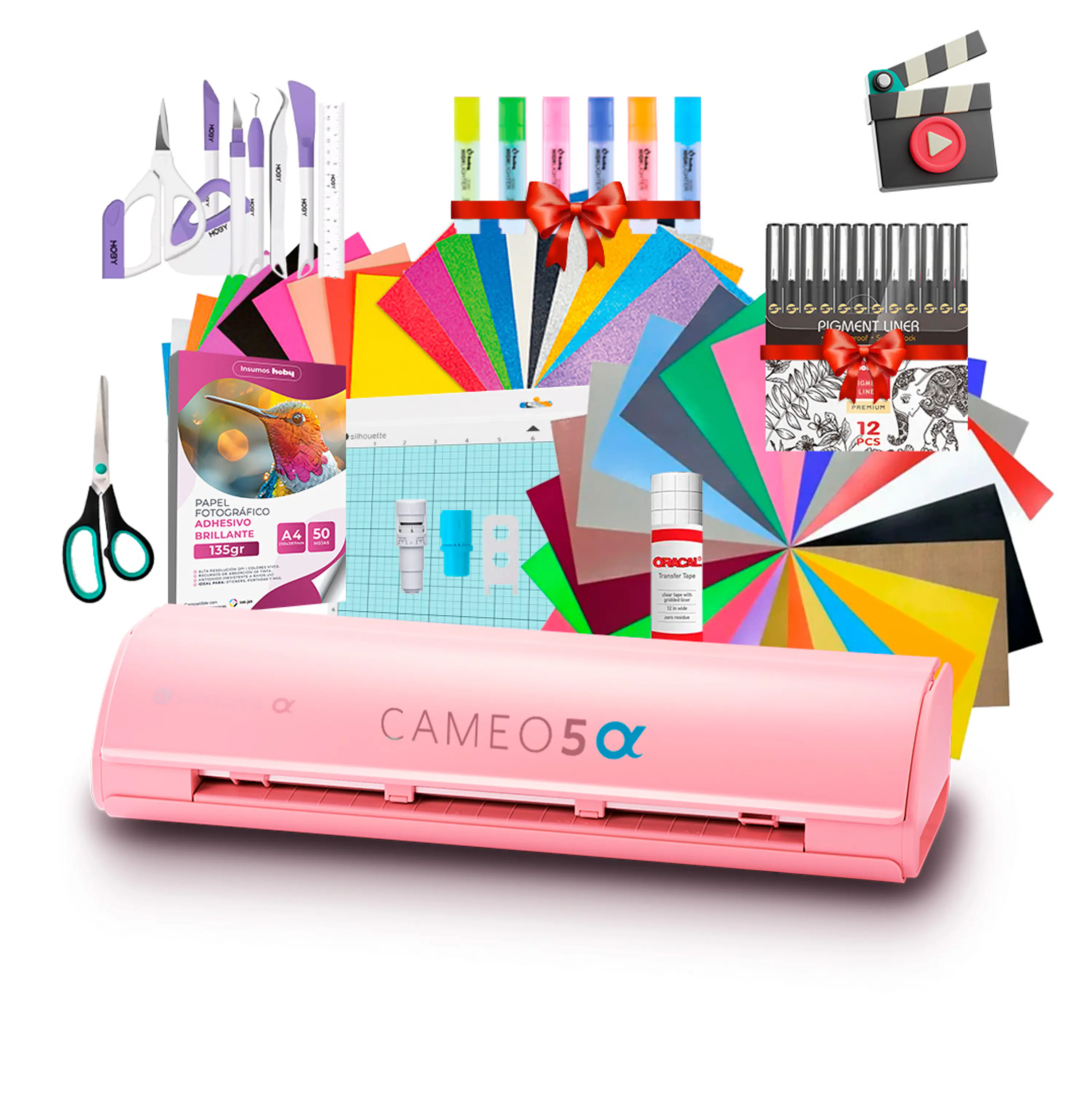 Kit Silhouette Cameo 5 Alfa + Full Insumos Y Regalos Ag15 1