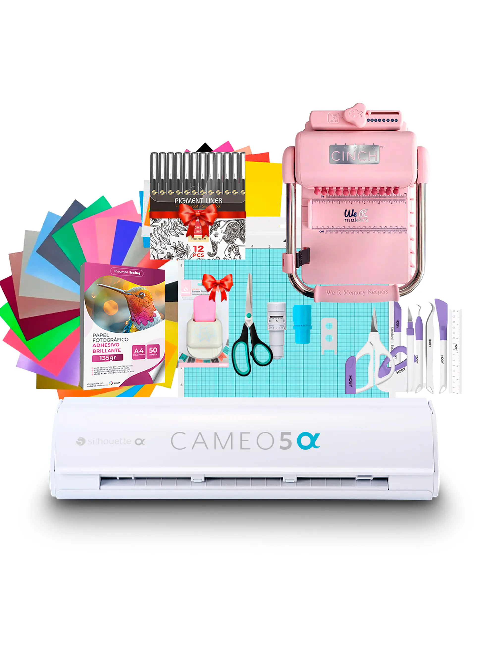 Kit Silhouette Cameo 5 Alpha + Cinch Pink AB18 1
