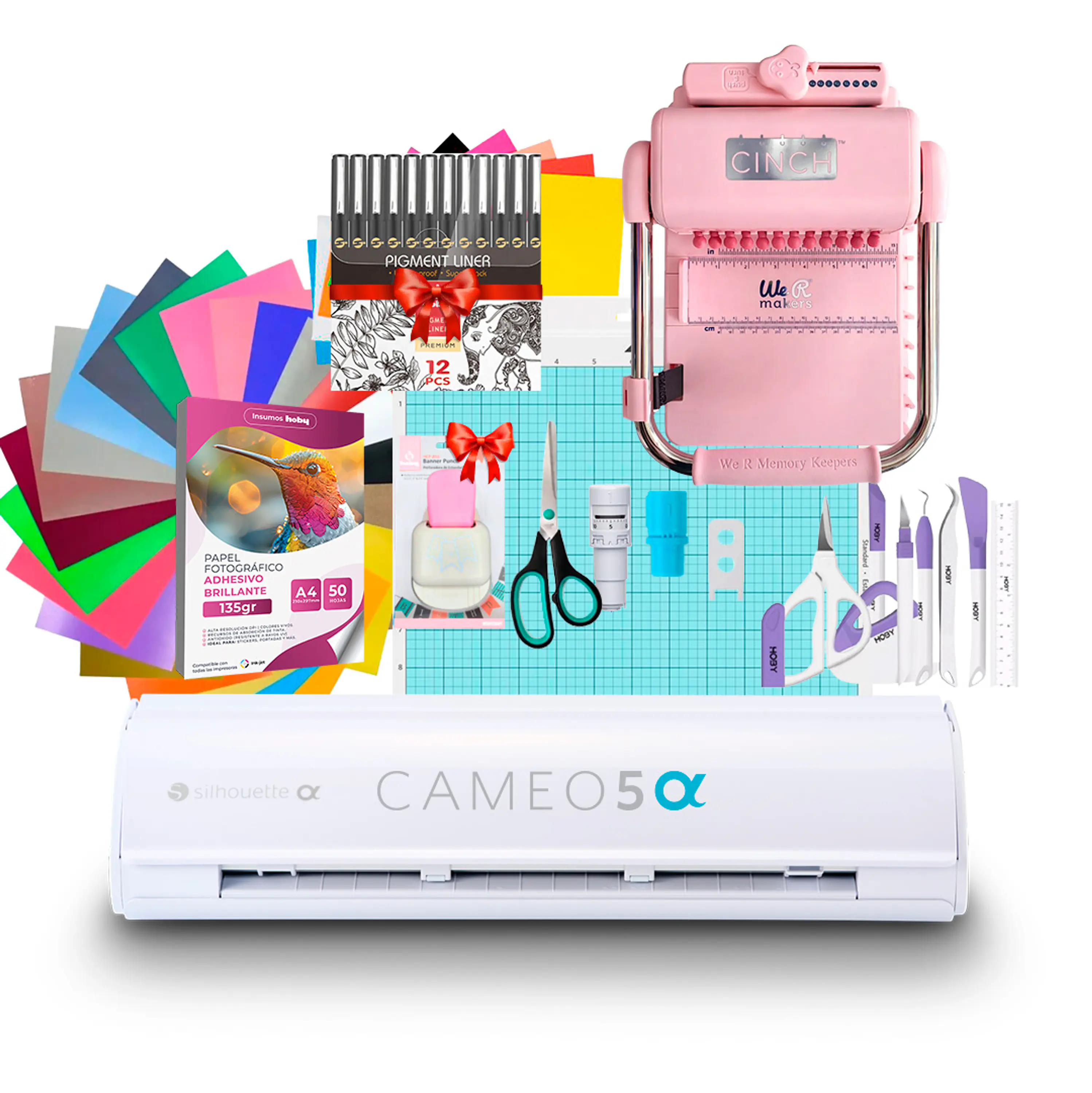 Kit Silhouette Cameo 5 Alpha + Cinch Pink AB18 1