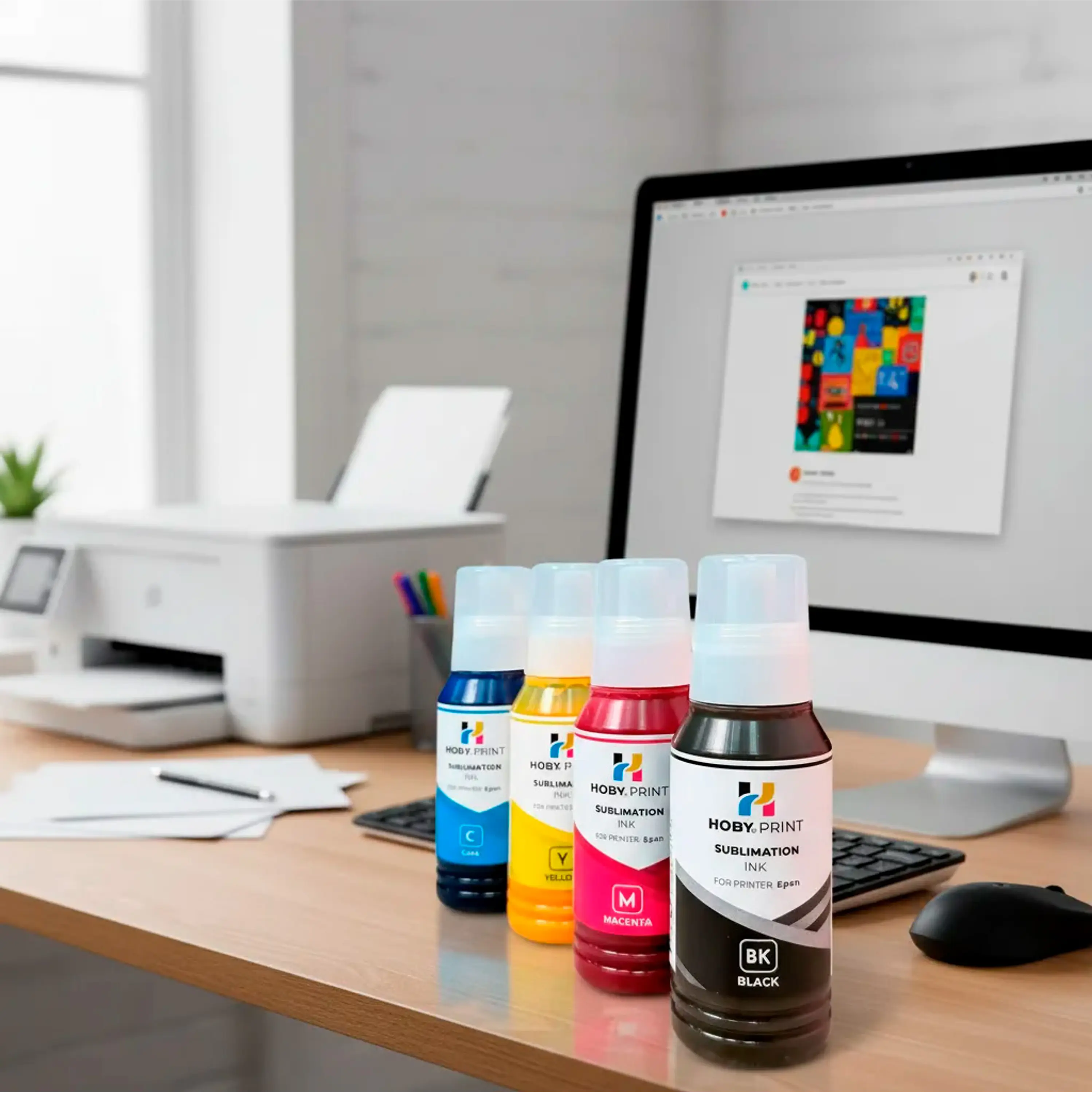 Tinta Premium Sublimacion Hoby Print Compatible Epson - Azul 4