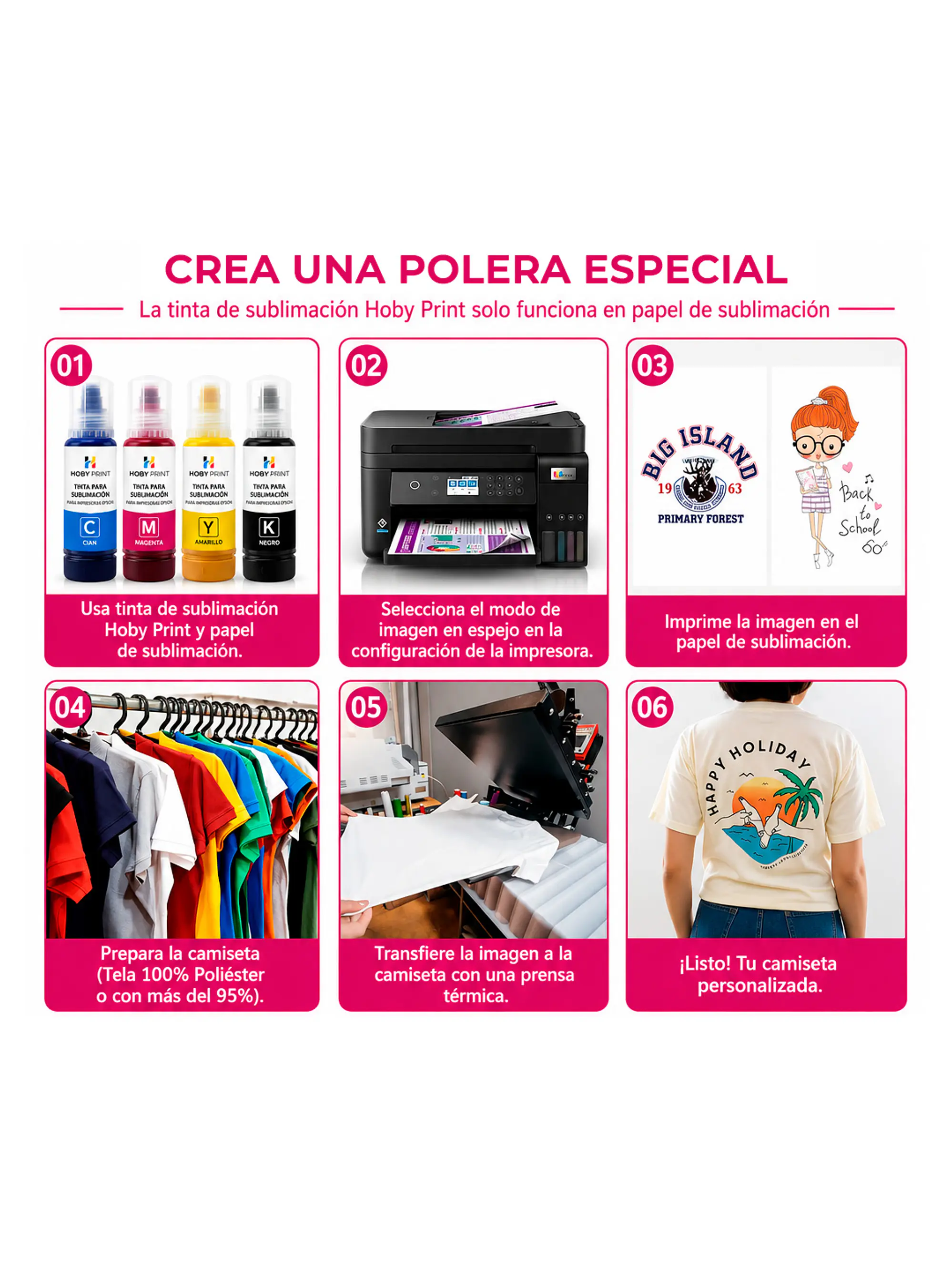 Tinta Premium Sublimacion Hoby Print Compatible Epson - Azul 9