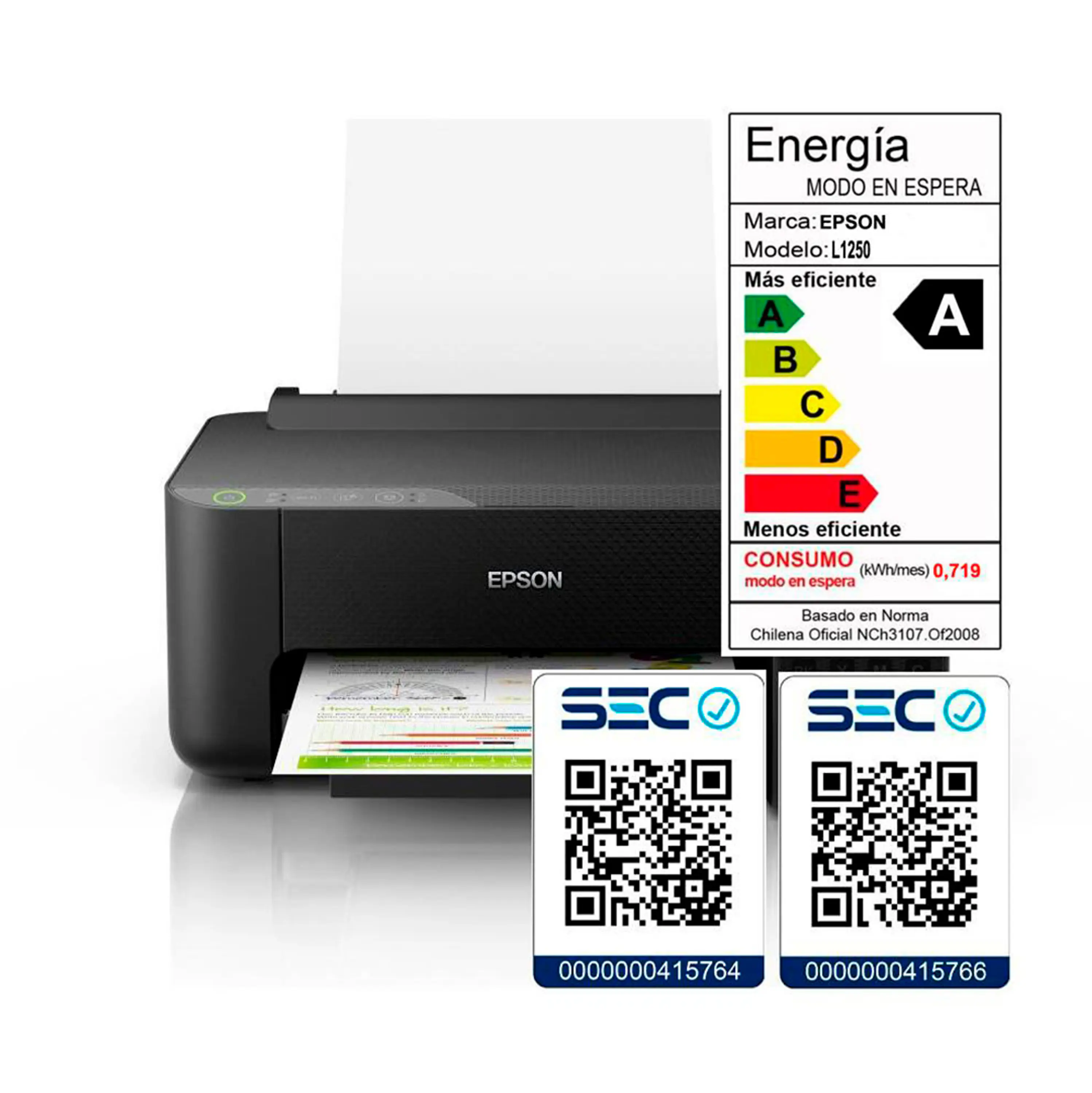 Impresora Epson E/tank L1250 + Tintas Sublimación Hoby Print + Papel Premium 3