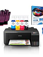 Impresora Epson E/tank L1250 + Tintas Sublimación Hoby Print + Papel Premium + Guantes - Miniatura 1