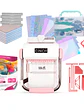 Kit Encuadernadora Cinch rosa + Ojetilladora y perforadora  - Perforación cuadrada - Miniatura 1