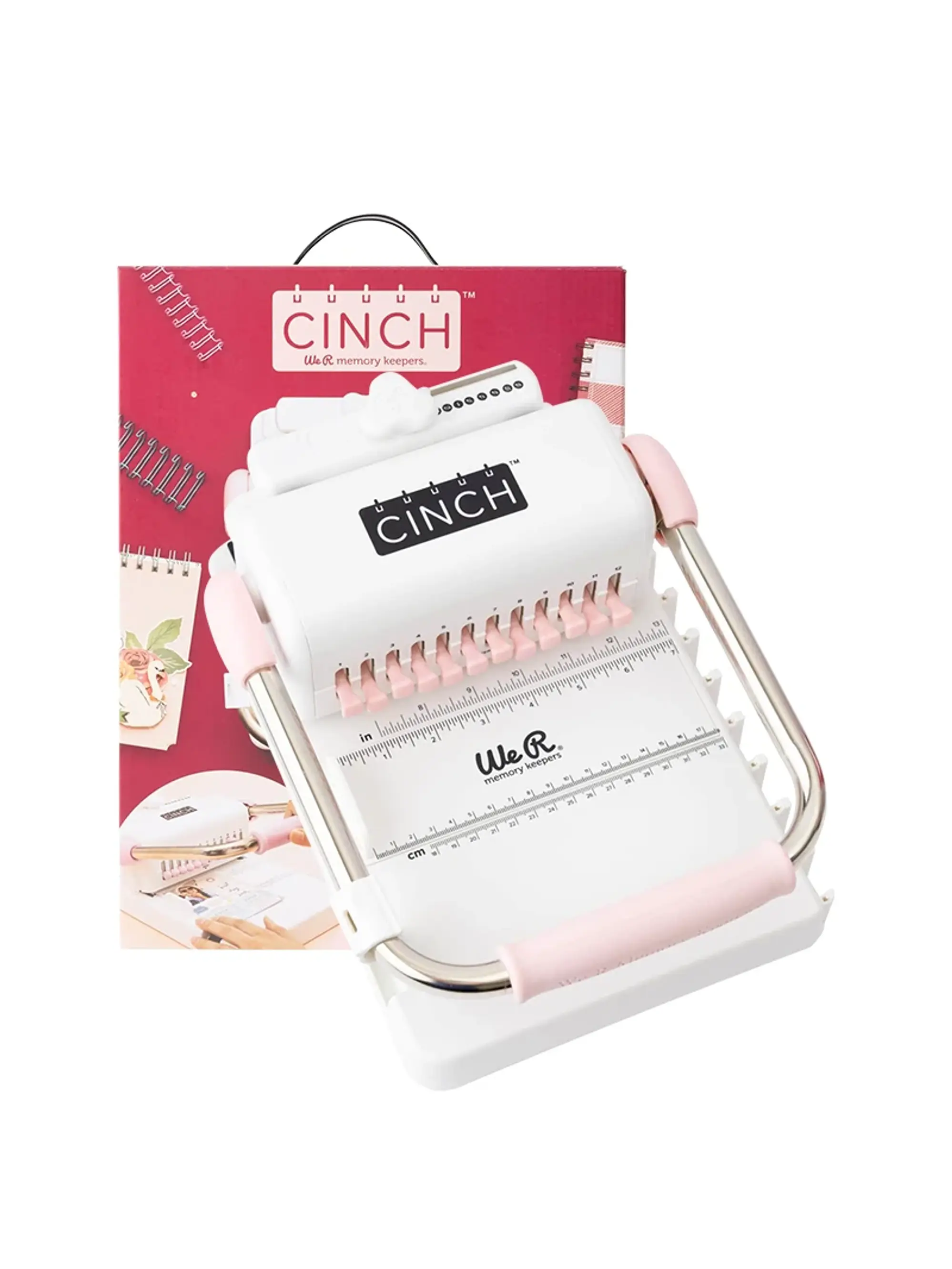 Kit de Encuadernadora Cinch Rosa Básico - Perforación cuadrada 2