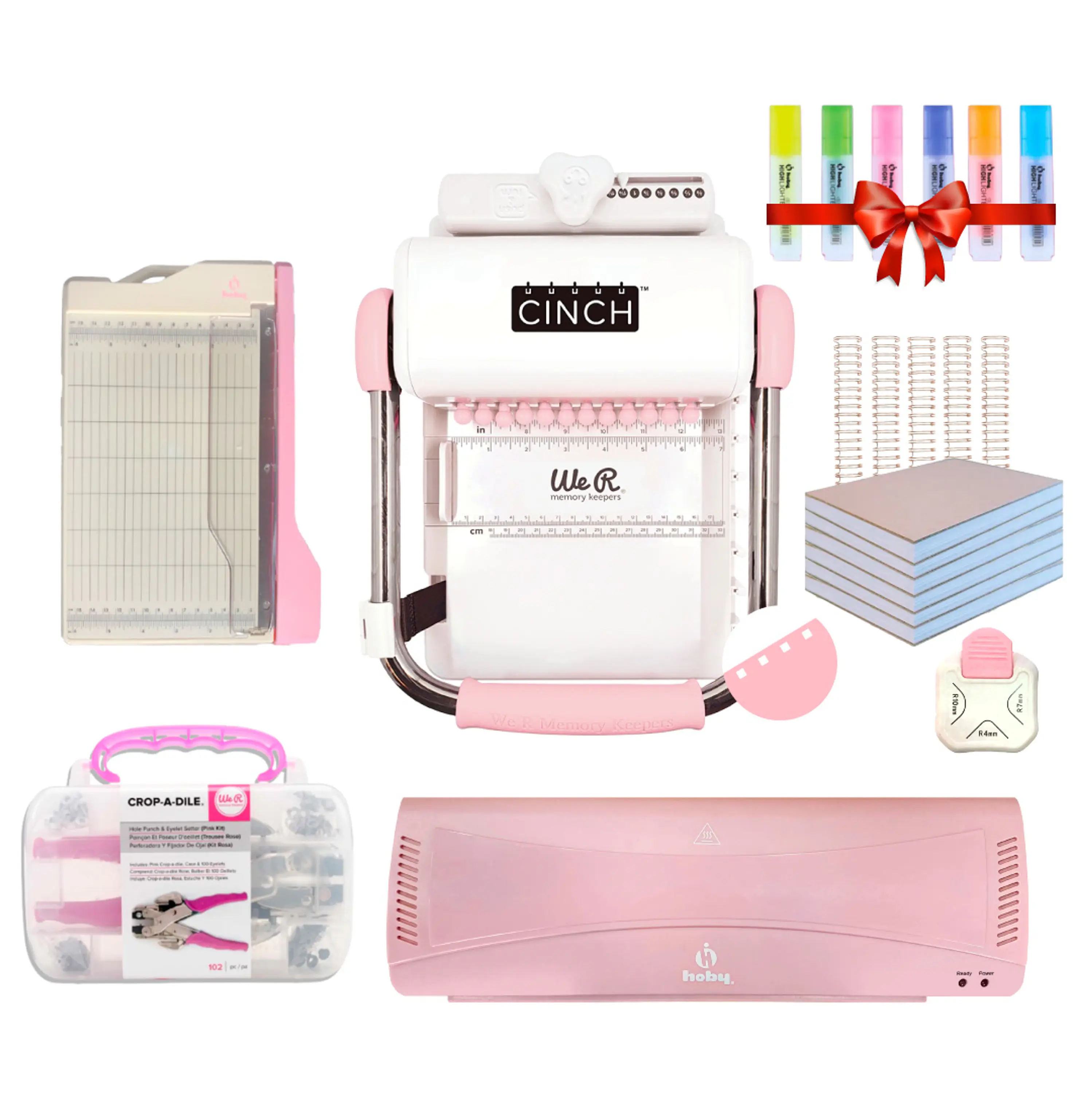 Encuadernadora Cinch Rosa Kit Herramientas con Laminadora A3 M52 1