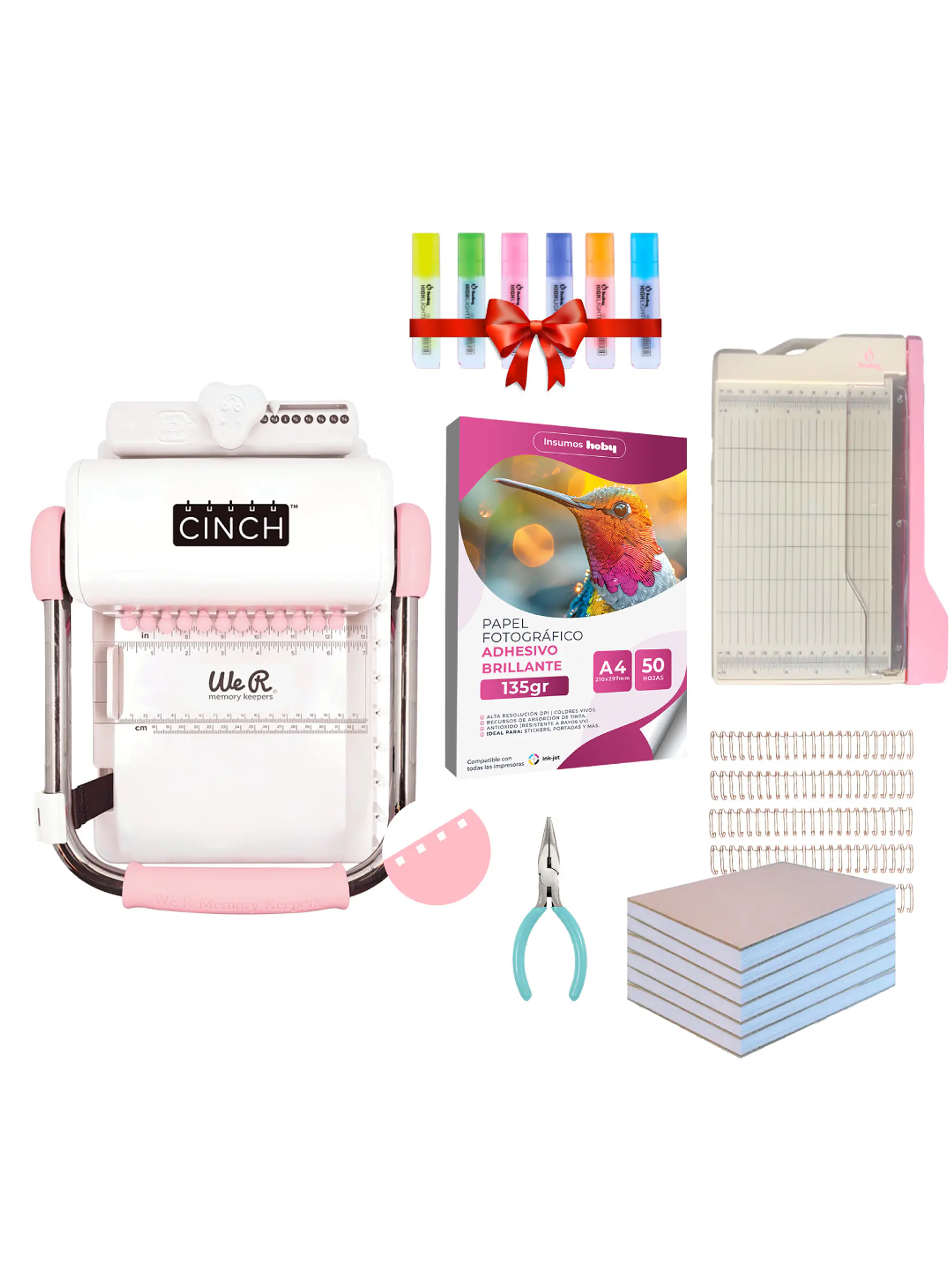 Kit Encuadernadora Cinch Cuadrada + Guillotina y Planners M89 1