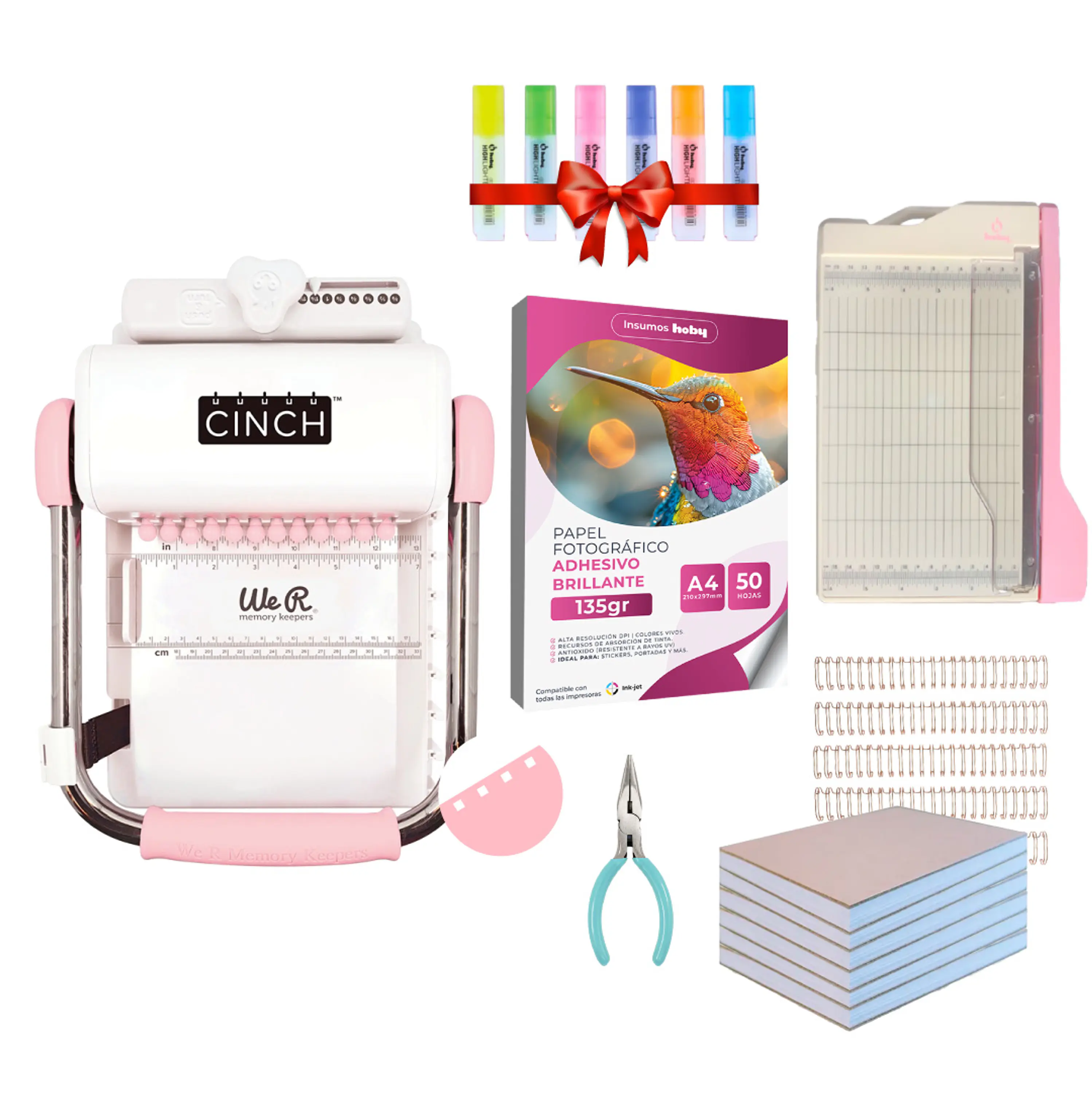 Kit Encuadernadora Cinch Cuadrada + Guillotina y Planners M89 1