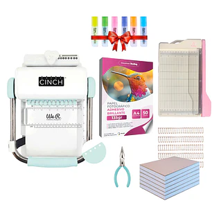Kit Encuadernadora Cinch Redonda + Guillotina Planners Y Alicate M99