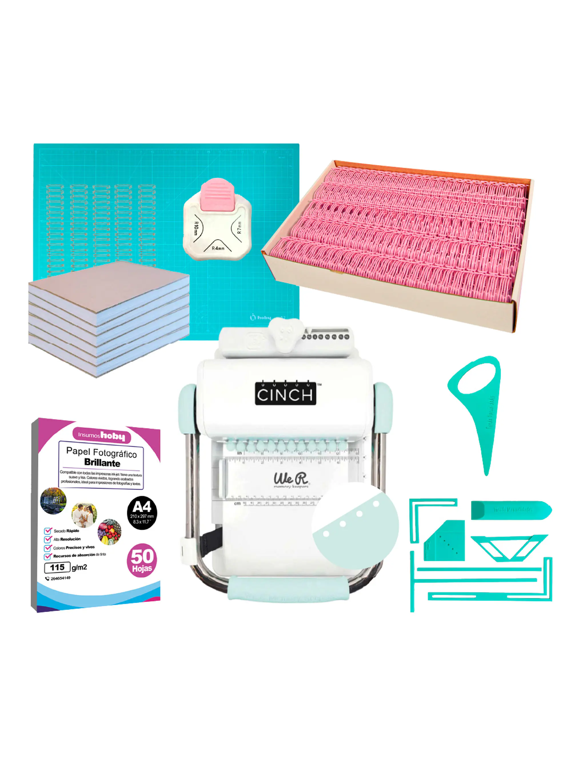 Kit Cinch Redonda + Planners Reglas + Caja De Anillos Z44 1