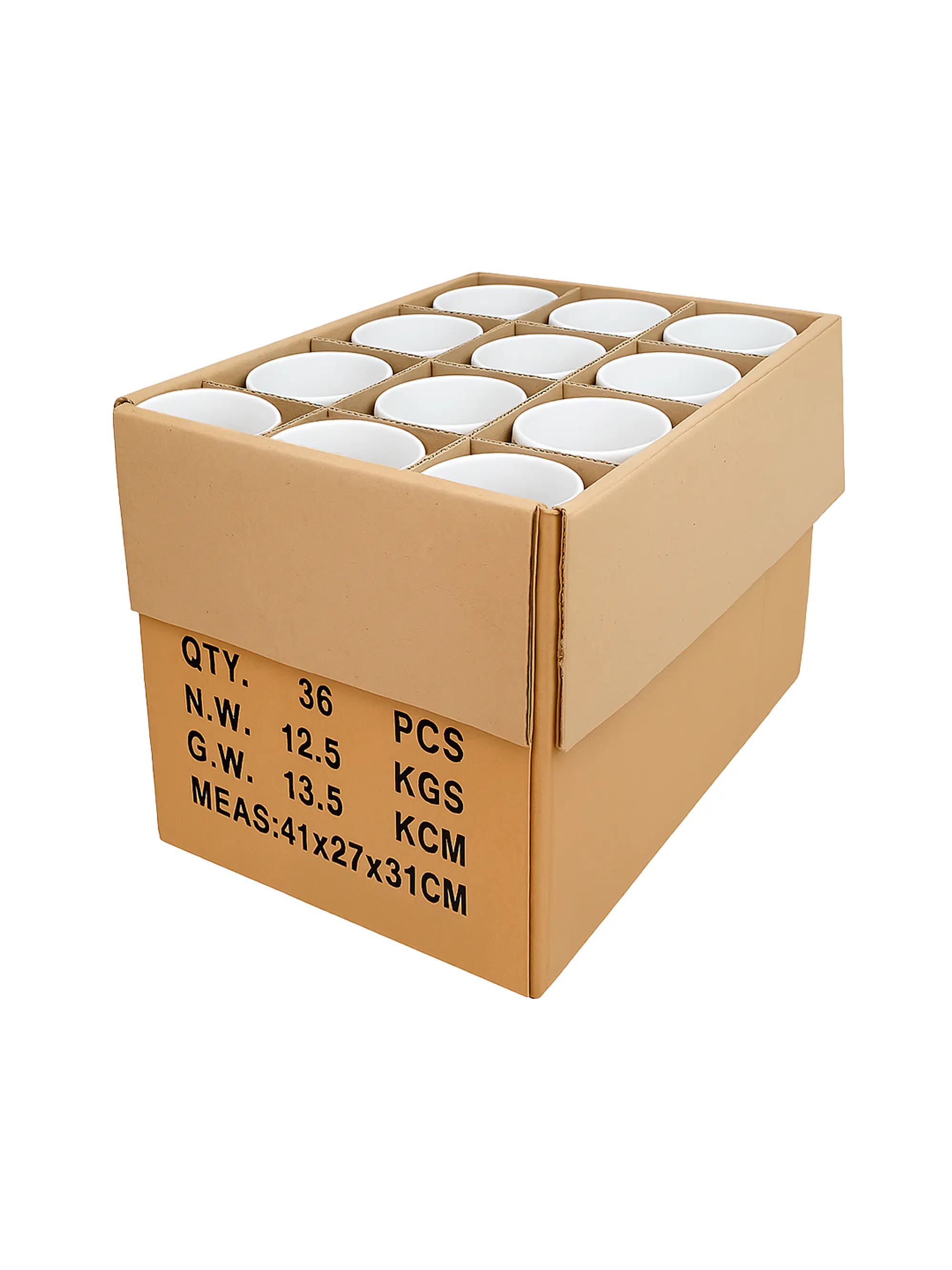 Caja de 36 Tazas tazones 11oz para sublimar 1