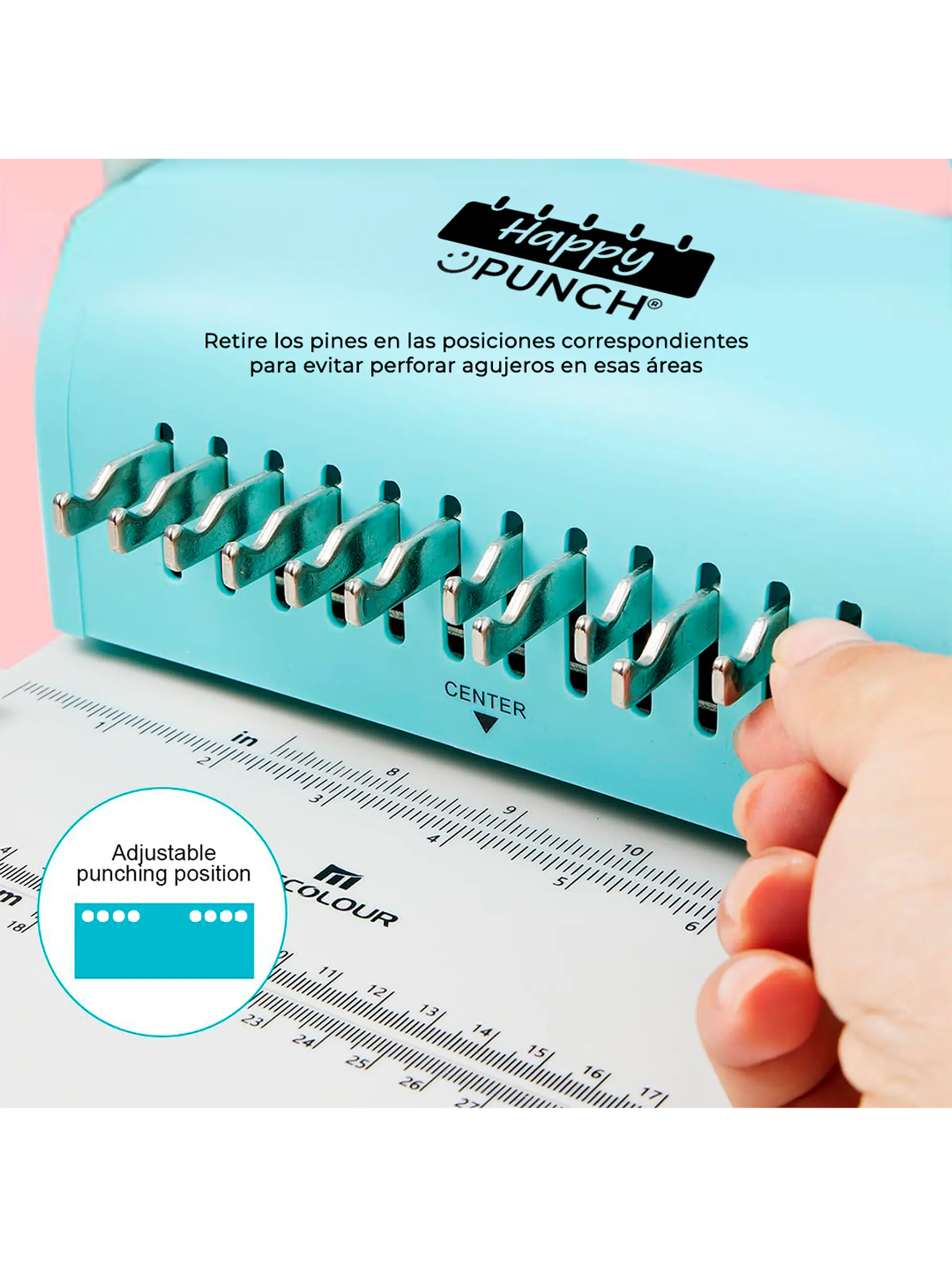PREVENTA Kit Encuadernadora Happy Punch Cinch Anilladora Redonda Ha02 Envío desde el 15 de agosto 11