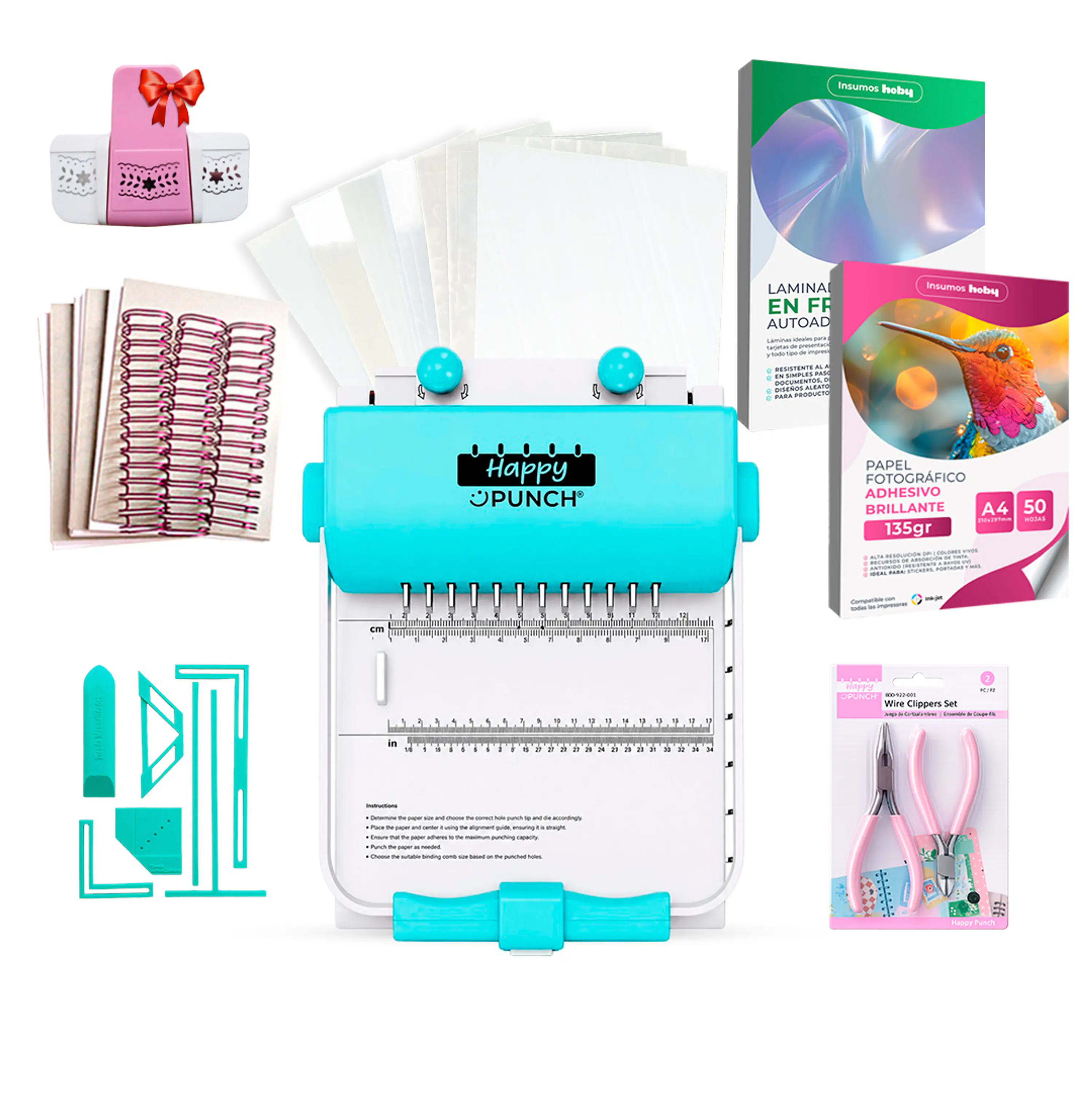 PREVENTA Kit Inicial Encuadernadora Happy Punch Tipo Cinch Ha06 Envío desde el 15 de agosto 1