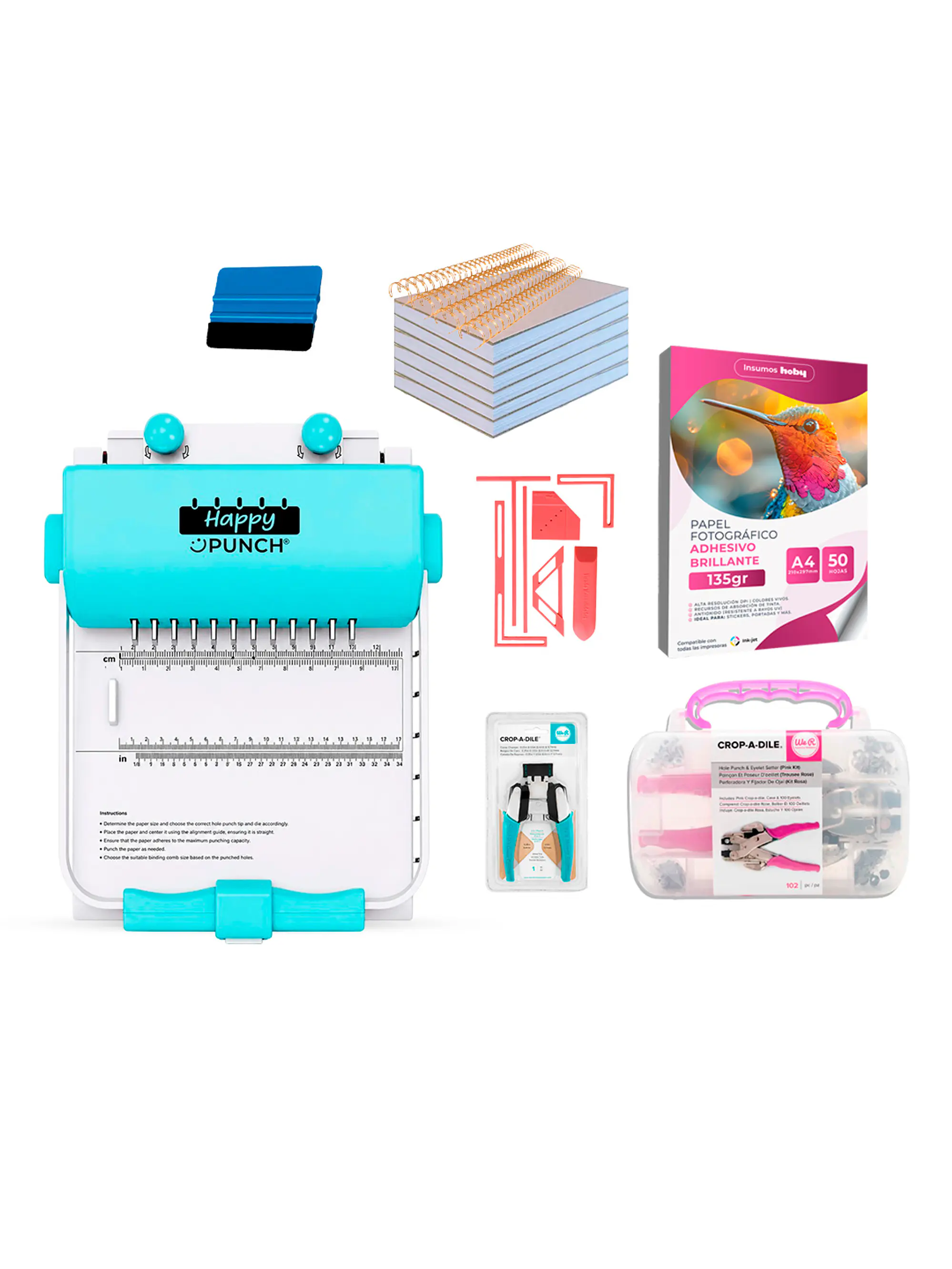 PREVENTA Kit Encuadernadora Happy Punch Cinch + Crop A Dile Ha08 Envío desde el 15 de agosto 1