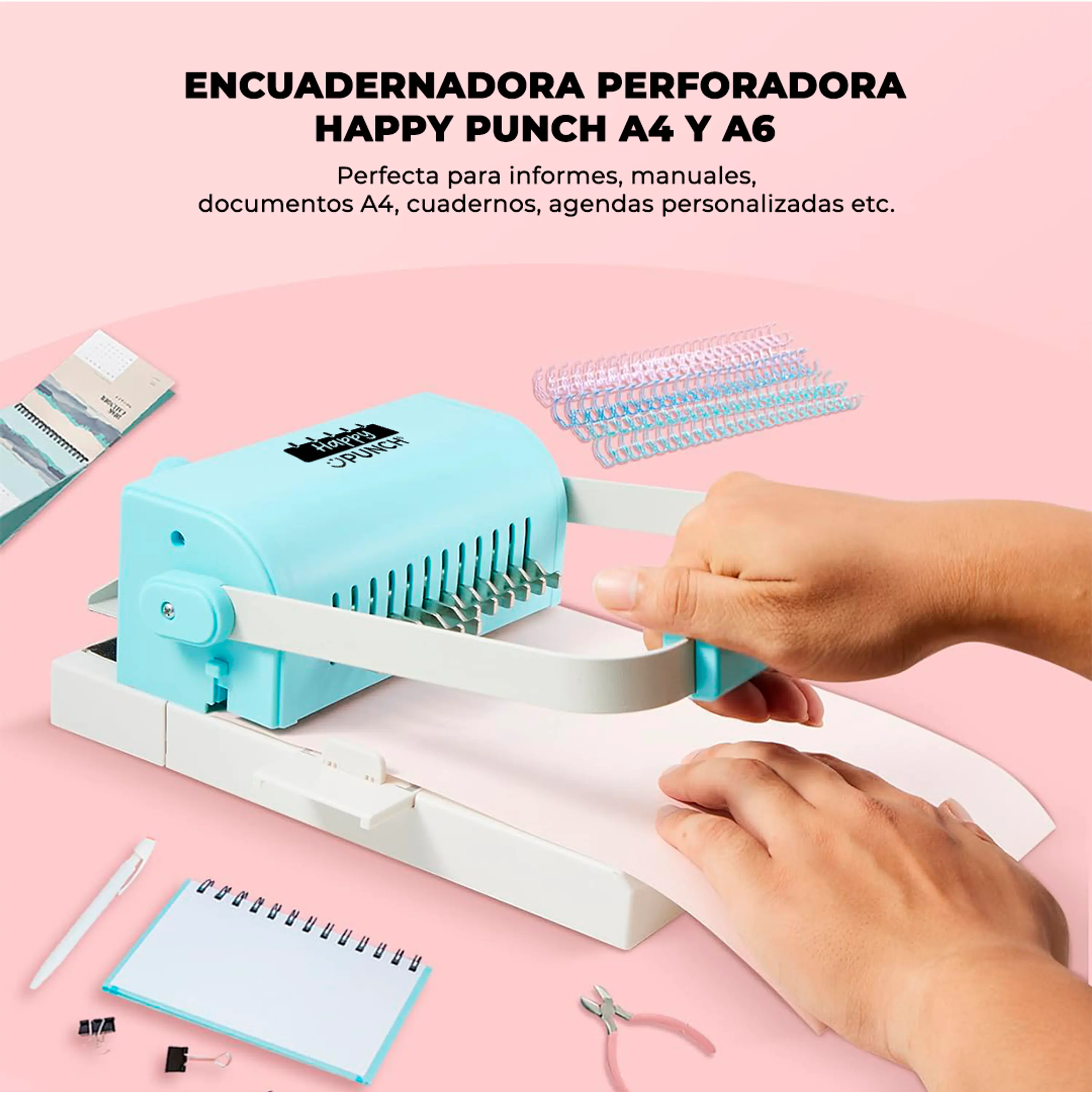 PREVENTA Kit Básico Encuadernadora Happy Punch Tipo Cinch Ha13 Envío desde el 15 de agosto 6