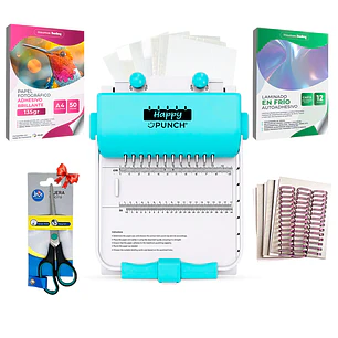PREVENTA Kit Básico Encuadernadora Happy Punch Tipo Cinch Ha13 Envío desde el 15 de agosto