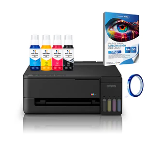 Impresora Epson E/tank L1350 + Tintas Sublimación Hoby Print + Papel Premium