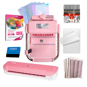 Kit De Encuadernadora Cinch Pink Rosa + Laminadora A4 + Regalos Cp16