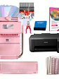 Kit De Encuadernadora Cinch Pink Rosa + Epson L3310 + Laminadora A4 + Regalos Cp17 - Miniatura 1