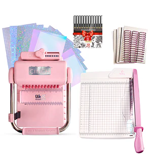 Kit De Encuadernadora Cinch Pink Rosa + Guillotina + Regalos Cp20
