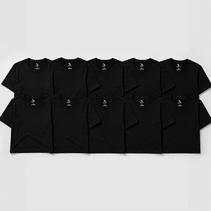 Pack 10 Poleras Hoby Premium Algodón 100% Manga Corta Basico