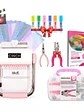 Kit Encuadernadora Cinch rosa + insumos y regalos - Perforación cuadrada - Miniatura 1