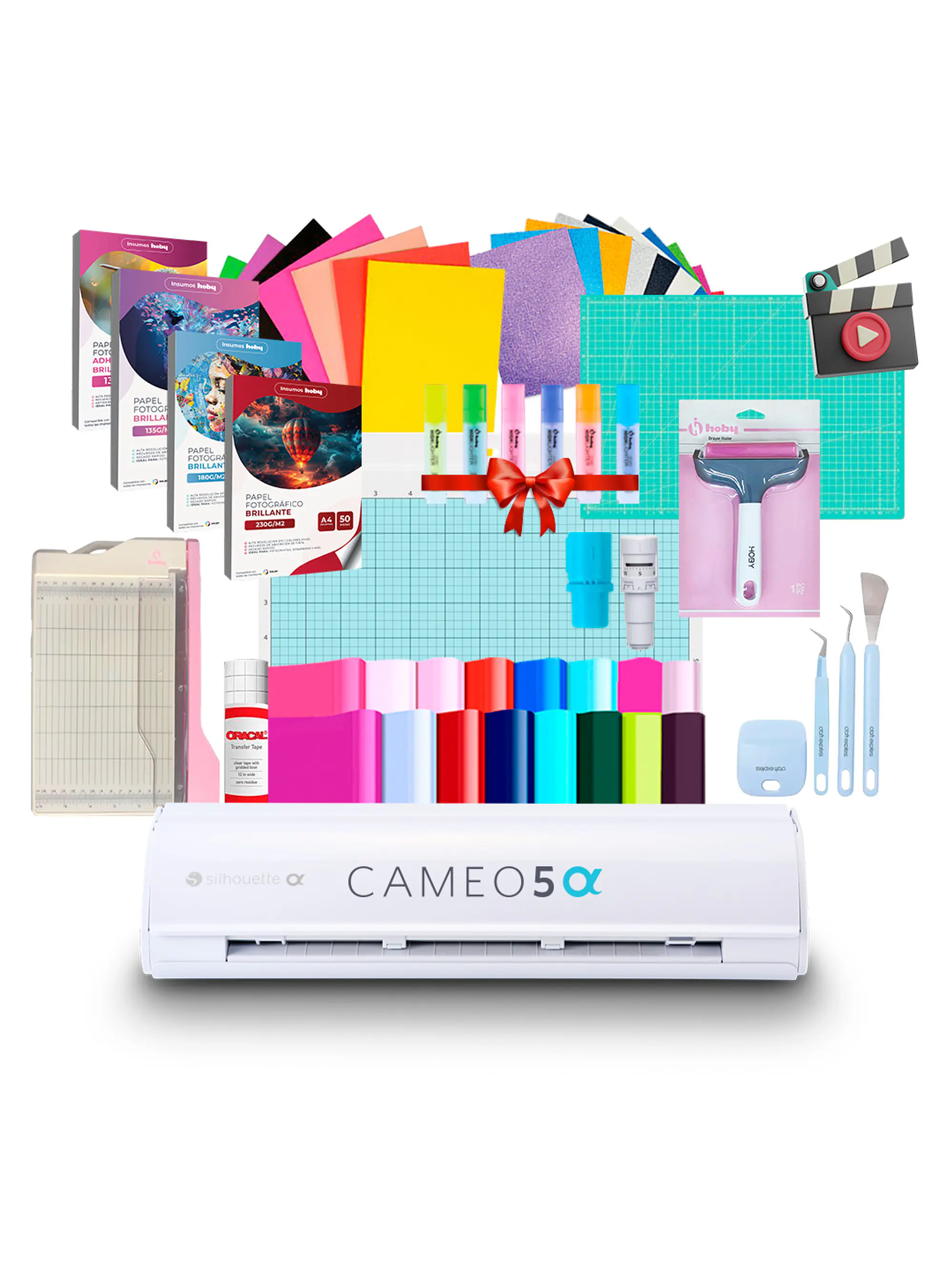Kit Cameo 5 Alpha Blanca + Set Papeles Fotograficos e insumos 1