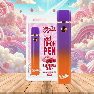 Vape de 10-OH 97%, Framboesa, Caneta Descartável Rollz 1ml