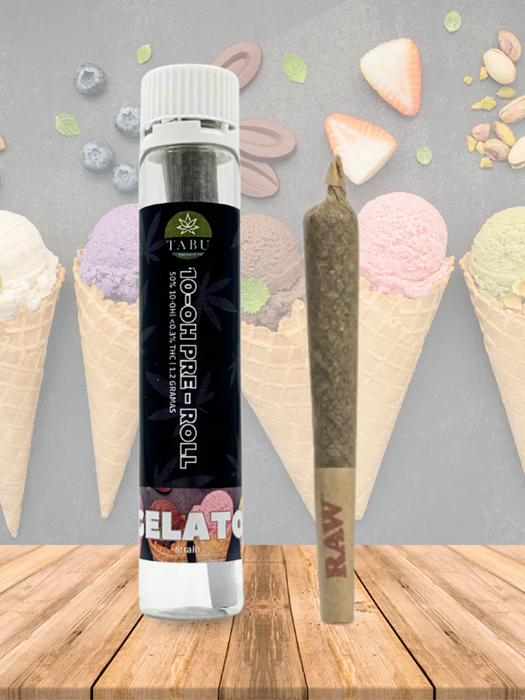 Cigarro enrolado - Pre Roll 10-OH 50%, Gelato 1.2g 1
