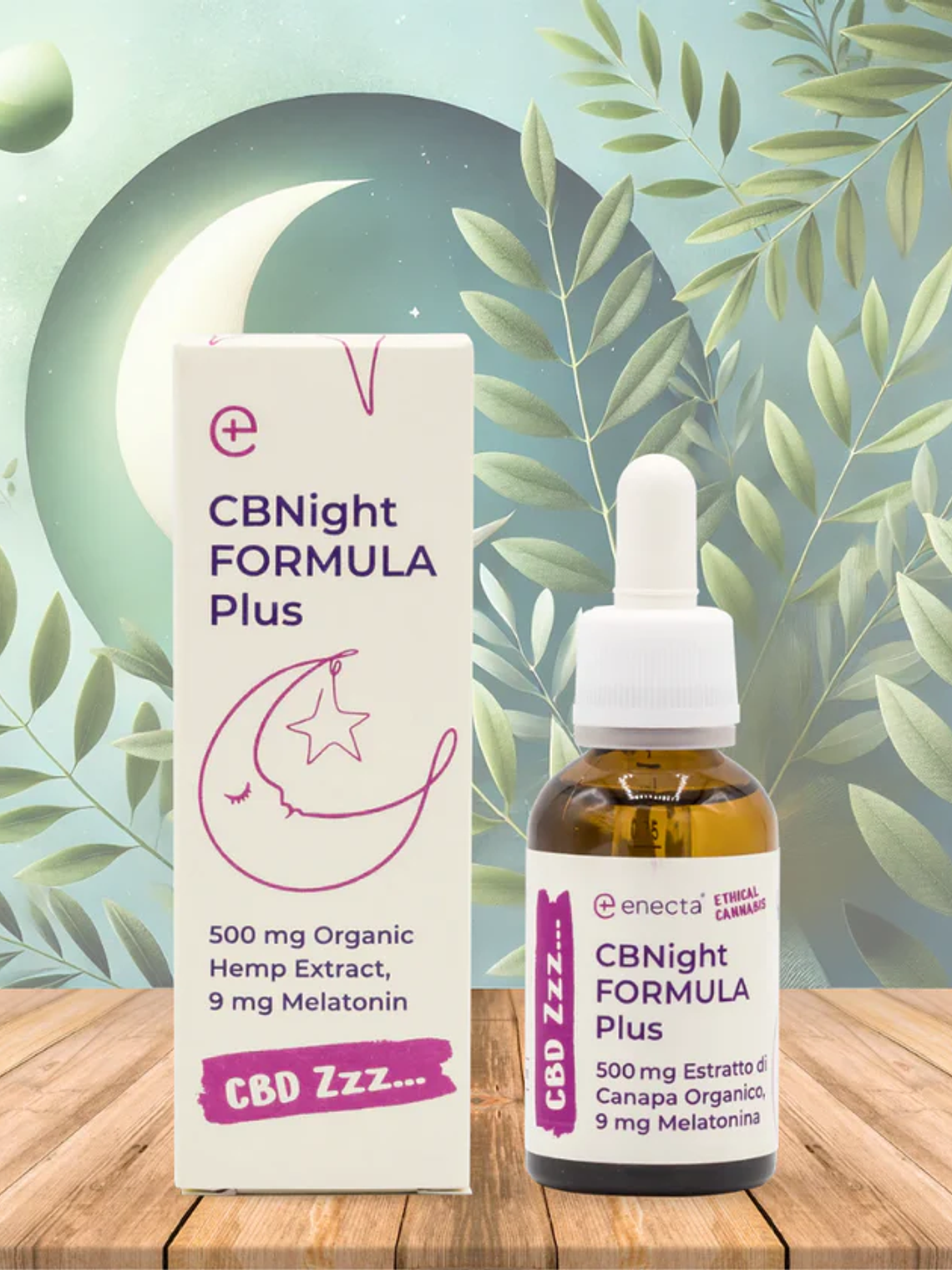 Óleo de CBD, CBN e Melatonina CBNight Formula Plus, 30ml 1
