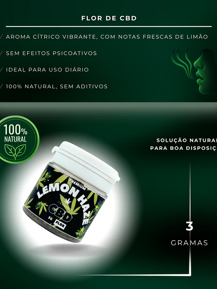 Flor de CBD Lemon Haze Premium, 15g 3