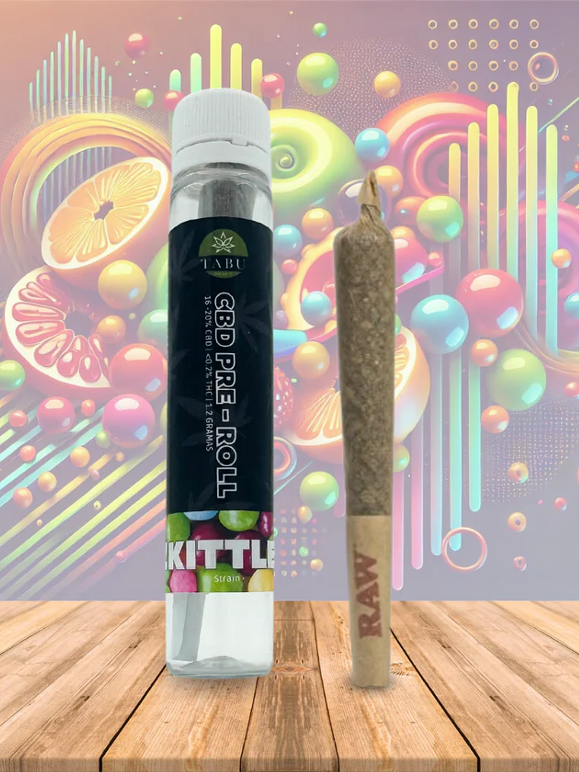 Cigarro enrolado - Pre Roll CBD Skittlez, 1.2g 1