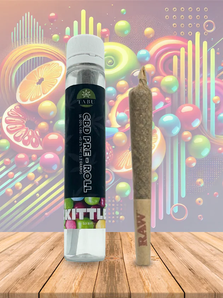 Cigarro enrolado - Pre Roll CBD Skittlez, 1.2g 1