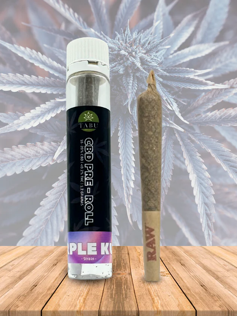Cigarro enrolado - Pre Roll CBD Purple Kush, 1.2g 1