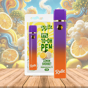 Vape de 10-OH 97%, Limão, Caneta Descartável Rollz 1ml
