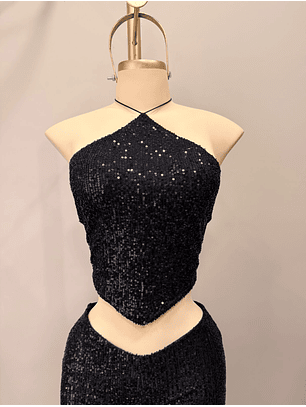 TOP MIA LENTEJUELAS NEGRO