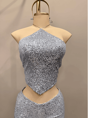 TOP MIA LENTEJUELAS PLATEADO