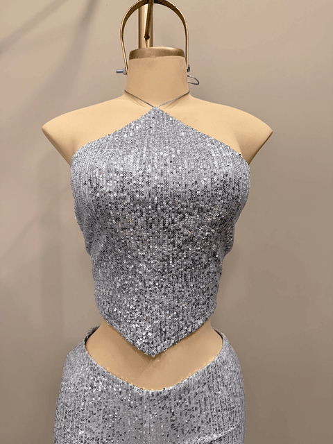TOP MIA LENTEJUELAS PLATEADO