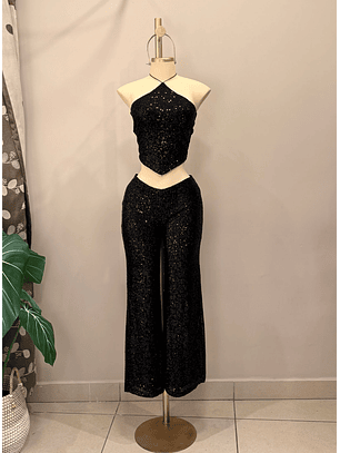 CONJUNTO MIA LENTEJUELAS NEGRO
