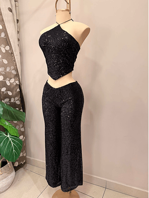 CONJUNTO MIA LENTEJUELAS NEGRO