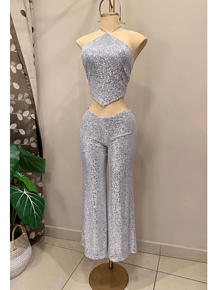 CONJUNTO MIA LENTEJUELAS PLATEADO